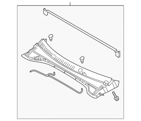 Kia Niro 17-22 plastic wiper grille broken