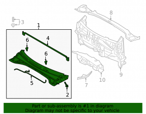 Kia Niro 17-22 plastic wiper grille broken