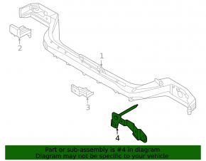 Right rear bumper reinforcement bracket for Hyundai Tucson 22-24 (metal)