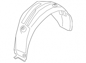 Rear right fender liner Kia Forte 19-21