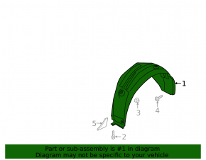 Rear right fender liner Kia Forte 19-21