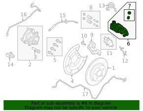 Rear right caliper Ford Focus mk3 11-18