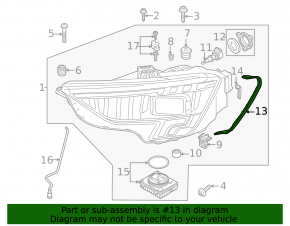 Front left headlight seal Audi A3 22-26