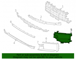 Front bumper grille right Porsche Cayenne 24-26 Sport, structure