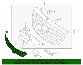 Lower grille of the front bumper Mercedes S-class W222 14-17