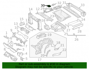 Mercedes W167 GLE 350 450 20-24 battery mount in the cabin