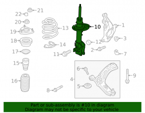 Front left shock absorber Mazda 3 19- Japan built