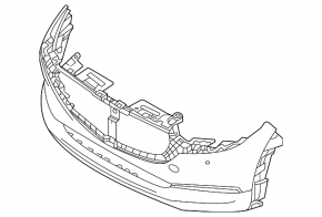 Front bumper bare Mazda CX-30 20- without parking sensors