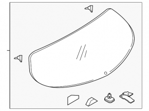 Rear glass of the trunk door Mazda CX-5 13-16