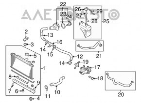 Mazda CX-7 06-09 water cooling radiator