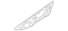 Land Rover Discovery 17-21 left wing emblem molding, gray