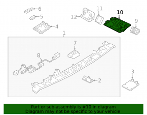 Land Rover Range Rover Velar 18-20 rear view camera mount