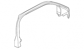 Door frame inner front left Ford Bronco Sport 21-25 black