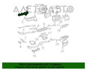 Right exhaust manifold for Mercedes W211 E550