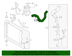 Cooling pipe right Toyota Sienna 21-25