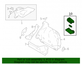 Rear left arch trim light for Nissan Rogue Sport 17-22