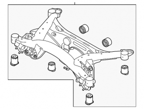Subframe rear Volvo XC40 19-25 AWD T5, B5