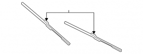 Right wiper blade for Audi E-Tron 19-23