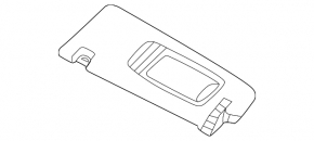 Left visor BMW 5 G30 17-23 black, without hook