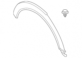 Front left wing arch trim Mini Cooper F56 3d 14-
