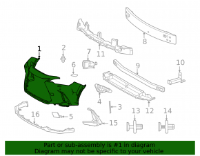 Lexus NX 22-24 front bumper