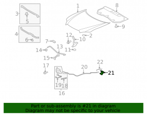 Toyota Highlander 08-13 Hood Lock Release Handle