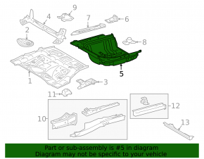 Toyota Avalon 13-18 trunk trough