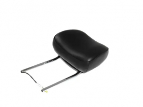 Front left headrest for Jeep Grand Cherokee WK2 14-22, black leather, scratches on plastic