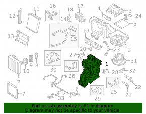 Heater assembly VW Jetta 19-24 5 actuators