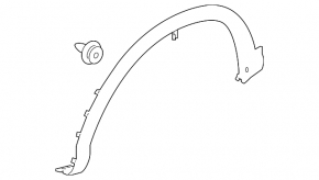 Front right fender arch trim Nissan Rogue Sport 17-19