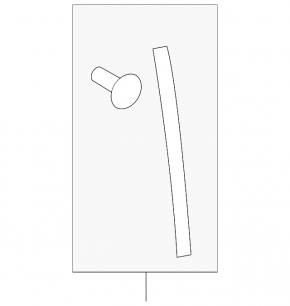 Door seal on the central pillar left Toyota Highlander 08-13 black