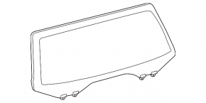 Rear window for the trunk door of a Toyota Sequoia 2008-2016