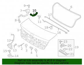Trunk lid hinge trim left Kia Optima 16- scratch