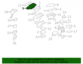 Lexus LS460 07-12 Underhood Fuse Box Cover