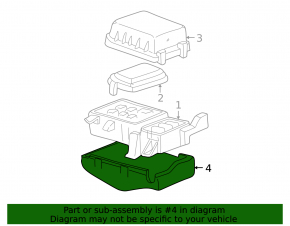 The lower fuse box cover under the hood of the Lexus LX 98-07