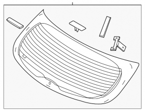 Rear glass of the trunk door Hyundai Santa FE 19-23