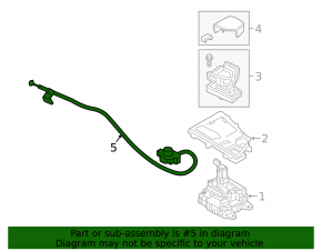 Neutral gear emergency release cable with bracket Audi A5 F5 17- type 1