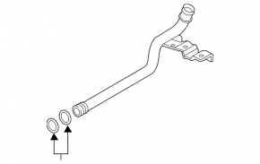 Cooling system pipe Porsche Macan 15-18 3.0T, 3.6T