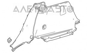 Arch trim left Mercedes GLA 15-20 black