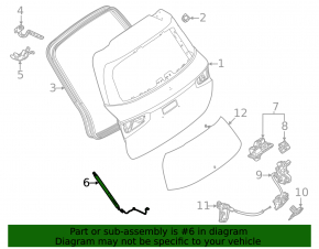 Right tailgate shock absorber Mercedes X167 GLS 450 580 20-26 electric