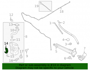 Washer motor Lincoln MKC 15-19
