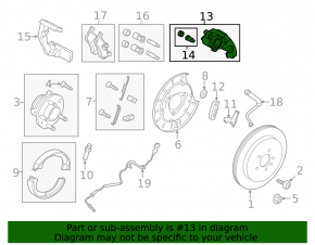 Rear left caliper assembly for Ford Explorer 16-19 AWD
