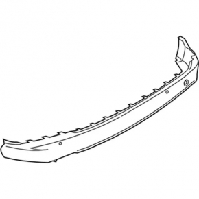 Rear bumper lip Ford Edge 15-18 pre-rest, structure, for parking sensors, without towbar, scratches
