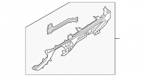 Mazda CX-9 16-23 black lower center dashboard trim