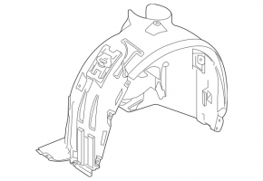 Front left fender liner for Mercedes GLA 15-17
