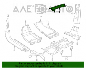 Front pillar trim right Dodge Dart 13-16 gray, scratch