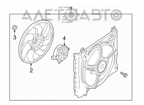 Diffuser radiator shroud assembly Nissan Versa 12-19 usa 1.6 automatic, manual