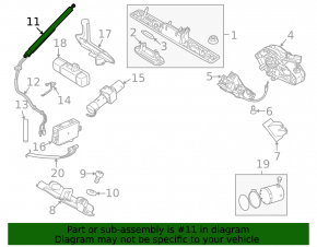 Electric right tailgate shock absorber for Volvo XC60 12-17