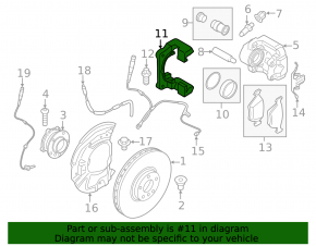 Front left caliper bracket for BMW X5 F15 14-18 (332/30mm)