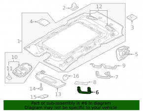 Ceiling handle front left Volvo V90 17-22 usa gray